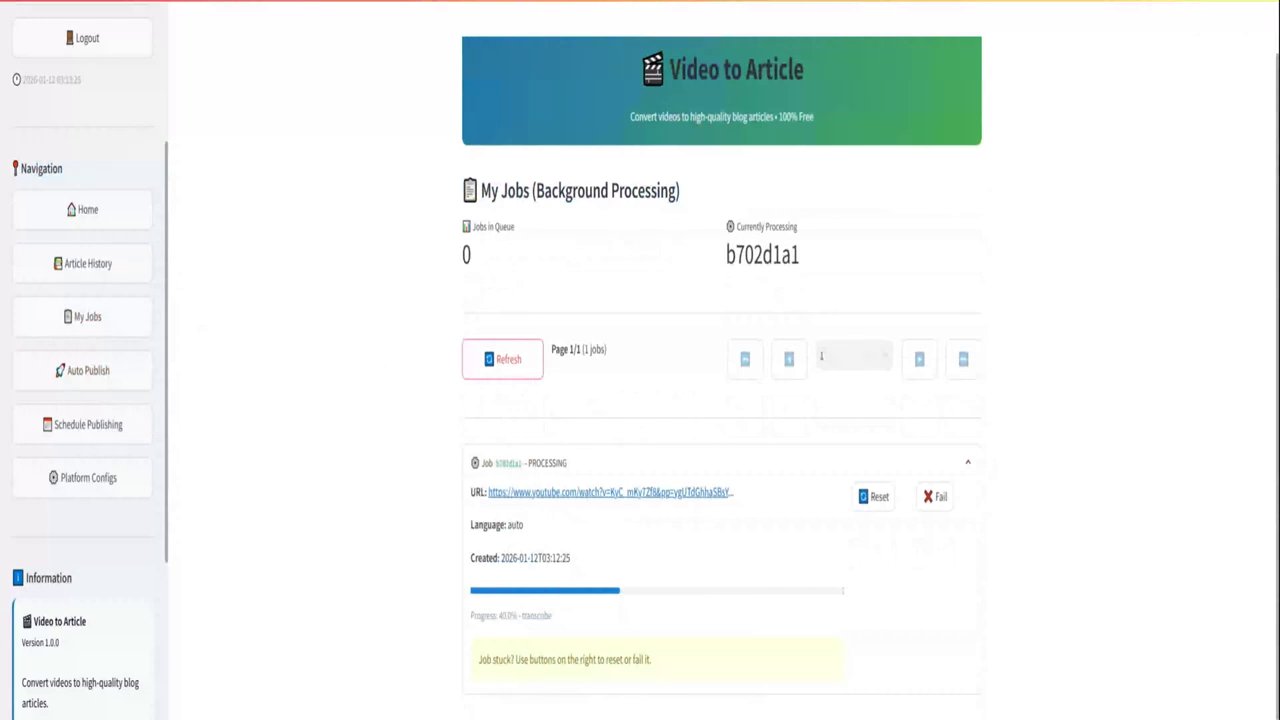 A screenshot of the tool