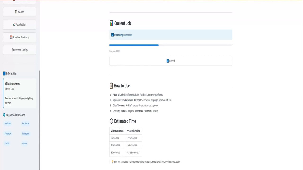 Turn Any YouTube Video into a Blog Post in Minutes A screenshot of the final blog post
